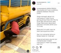 Viral, Truk Limbah Tinja Buang Isi Muatan di Gorong-gorong Kawasan Tanjung Duren