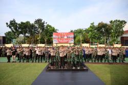 Bangun Sinergitas Jelang Tahun Politik, Polda Babel dan Korem 045/Garuda Jaya Apel Bersama 