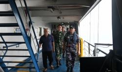 KMP Royce 1 Terbakar di Perairan Merak, Dandim 0623/Cilegon Cek Pelaksanaan Evakuasi
