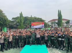 Apel Halal Bihalal Gambarkan Sinergitas TNI-Polri di Karawang