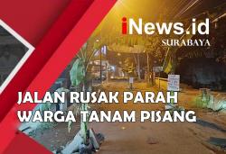 Video Jalan Rusak Parah, Warga Dusun Keling Tanam Pisang