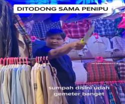 Polisi Tangkap Pedagang Baju di Pasar Gedebage yang Ancam Pembeli Pakai Pisau