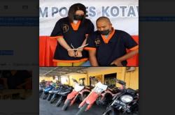 Pasutri Kompak Jadi Maling Motor, Istri Mengawasi Situasi Suami Tukang Eksekusi