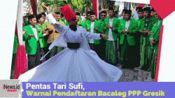 Unik! Tarian Sufi Iringi Pendaftaran Bacaleg PPP Gresik ke KPU, Targetkakan 8 Kursi