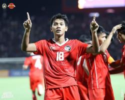 Brace Ramadhan Santana bawa Indonesia U-22 leading atas Thailand U-22 di Babak Pertama