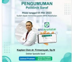 Klinik Saraf RSUD Pandega Pangandaran Sudah Bisa Menerima Pasien Peserta BPJS Kesehatan