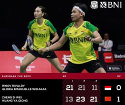 Sudirman Cup 2023 Rinov/Gloria Kalah Dari Ganda Campuran Satu Dunia