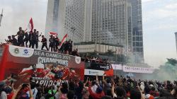 Bawa Pulang Medali Emas, Kedatangan Timnas Indonesia Disambut Meriah