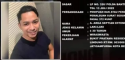 Pria Ganteng ini jadi Buronan Polda Banten, Kok Bisa?