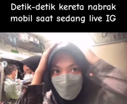 Asyik Live Instagram, Seorang Penumpang Kaget Kereta Tabrak Mobil: Panik Banget Aslinya