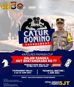 Yuk! Meriahkan Open Turnamen Catur dan Domino Kapolres Mamasa Cup 2023