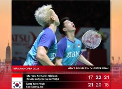 Thailand Open 2023 Kevin/Marcus Melaju Semifinal Setelah Memgalahkan Pasangan Korea Selatan