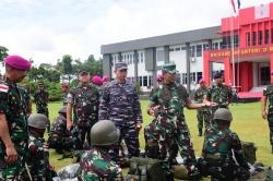 Pangkoarmada III Dampingi Asops Panglima TNI, Cek Kesiapan Satgasmar Pam Pulau Terluar Wilayah Papua