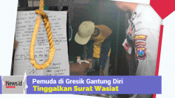 Pemuda di Gresik Gantung Diri Tinggalkan Surat Wasiat, Minta Dimakamkan Dekat Kuburan Ibu