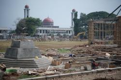 Telan Anggaran Rp16 Miliar, Inilah Fasilitas yang Sedang Dibangun di Alun-Alun Subang