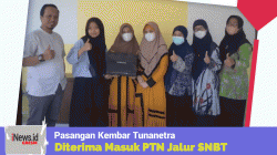 Hebat! Pasangan Kembar Tunanetra Siswa Smamsatu Gresik Diterima Masuk PTN Jalur SNBT