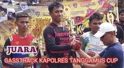 Hendriyansah Juarai Kelas Bebek Standar Pemula di Gasstrack Kapolres Tanggamus Cup