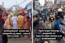 Viral! Hajatan Pengantin Bikin Macet Panjang Jalanan