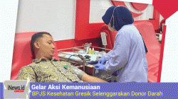 Gelar Aksi Kemanusiaan, BPJS Kesehatan Gresik Selenggarakan Donor Darah