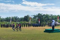 Kegiatan TMMD TNI, Polres Aceh Singkil Turunkan Satu Pleton Personel Polisi