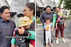 Niat Ingin Foto Bareng Erick Thohir, Ibu Ojol ini Justru Dapat Hadiah Motor