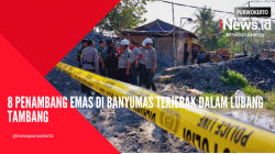 Video 8 Penambang Emas di Banyumas Terjebak Dalam Lubang Tambang