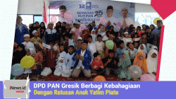 Peringati HUT ke 25, DPD PAN Gresik Berbagi Kebahagiaan dengan Anak Yatim Piatu