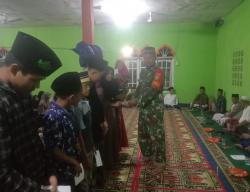 Babinsa Hadiri Pengajian Tahun Baru Islam 1445 dan Santunan Anak Yatim Piatu di Bandar Sari