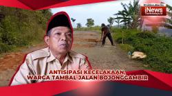 VIDEO: Cegah Kecelakaan, Warga Desa Wandasari Bojonggambir Tasikmalaya Tambal Jalan Berlubang
