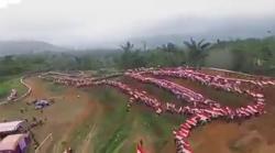 HUT ke 78 RI, Langkaplancar Kembali Akan Bentangkan Bendera Merah Putih Sepanjang 3500 Meter