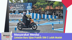 Masyarakat Menilai Lintasan Baru Ujian Praktik SIM C Lebih Gampang