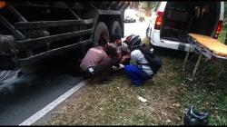 Kecelakan antara truk dan motor di randudongkal Pemalang
