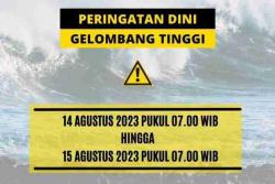 BMKG Imbau Masyarakat Cek Peringatan Dini Gelombang Tinggi, Berlaku Senin dan Selasa