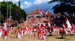 HUT ke-78 RI, 10.001 Bendera Merah Putih Berkibar di Gedung Naskah Linggarjati Kuningan