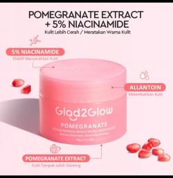 Glad2Glow Pomegranate 5% Niacinamide Brightening Moisturizer