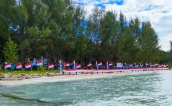 Merah Putih Berkibar Gagah di Pulau Terluar Perbatasan RI-Palau