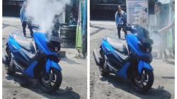 Motor Yamaha Nmax Terbakar saat Cuaca Panas, Asap Mengepul dari Dasbor Viral!