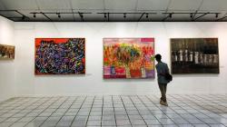 Abstraksi Liris Pameran Painting Outloud Syahnagra Ismail