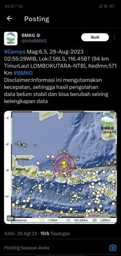 Tidak Berpotensi Tsunami, Gempa Bumi Tektonik M7,4 Merupakan Deep Focus