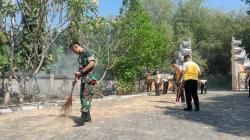 Satlantas Polres Sukoharjo Gelar Bakti Religi Bersihkan Pura Bhirawa Dharma Grup 2 Kopassus