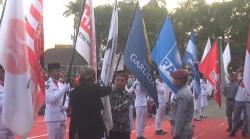 KPU Jombang Terima 18 Bendera Parpol yang akan Berpartisipasi dalam Pemilu 2024