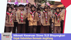 Nikmati Keseruan Siswa SLB Kemala Bhayangkari 2 Gresik Bermain Angklung