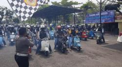 Peringati HUT ke-68 Lalu Lintas, 5 Polres di Priangan Timur Gelar Touring dan Baksos di Pangandaran