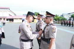 Kapolres Lhokseumawe Pimpin Sertijab Dua Kasat dan satu Kapolsek