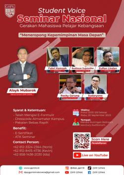 Hari Ini! DPP GMPK Gelar Seminar Nasional dan Hadirkan Berbagai Tokoh Publik