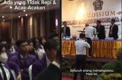 Bikin Haru! Kisah Suami Gantikan Wisuda Istrinya yang Meninggal usai Melahirkan