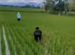 Bikin Geleng Kepala, Hindari Tilang 2 Pemuda Kocak ini Pura-Pura jadi Petani