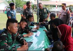 Korem 012/Teuku Umar Gelar Kegiatan Bakti Kesehatan dan Donor Darah Jelang HUT TNI ke-78