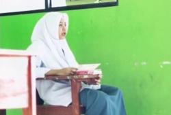 Viral Video Siswi Madrasah Isi Jam Istirahat Sekolah dengan Murojaah Hafalan Alquran