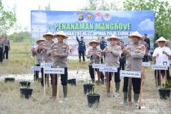 72 Tahun Humas Polri, Polda Babel Tanam 7.200 Pohon Mangrove 